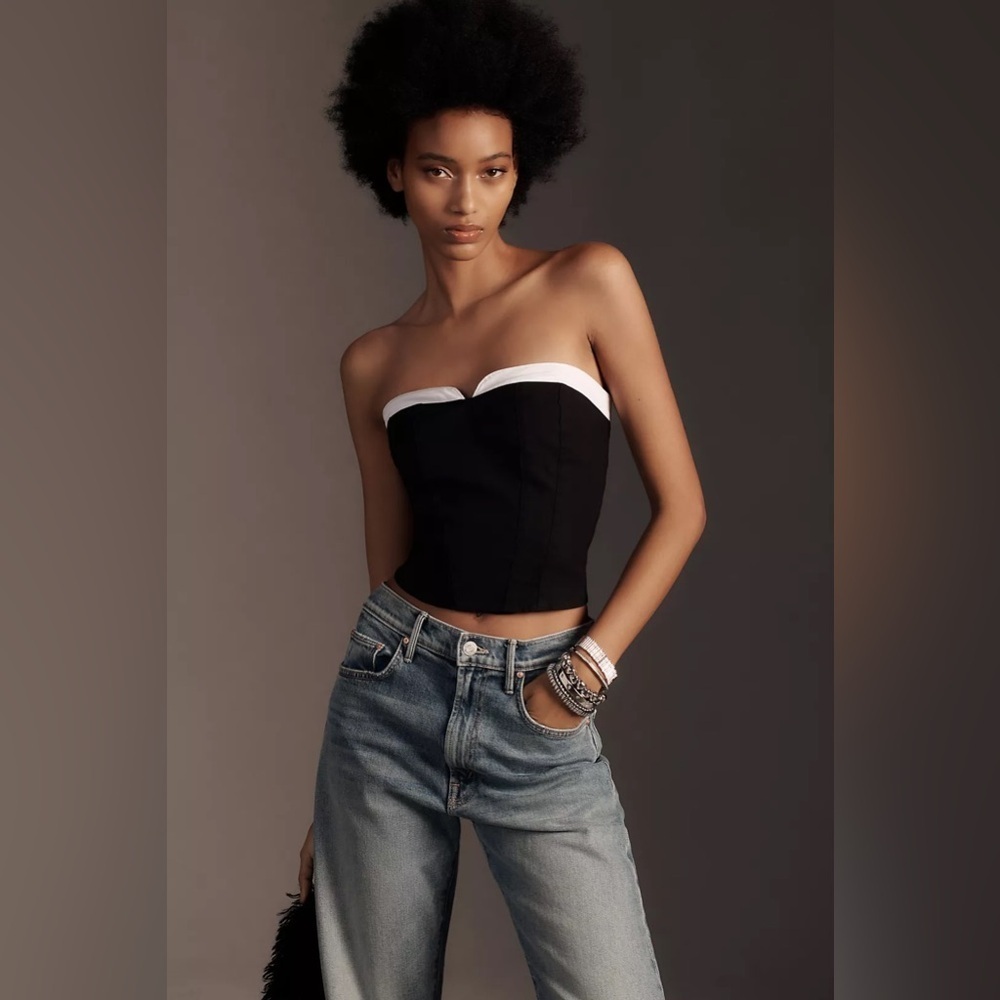 NWT Size XL - Maeve Strapless Peekaboo Top